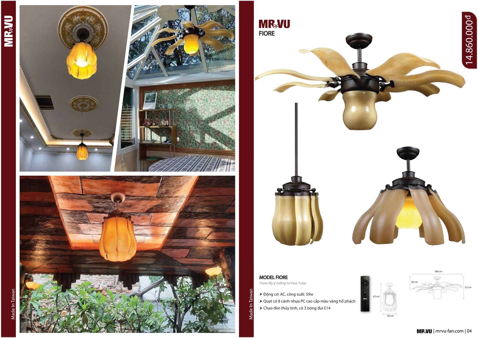 Bảng giá và Catalogue Quạt trần Mr Vũ mới nhất 2024 /Page 
